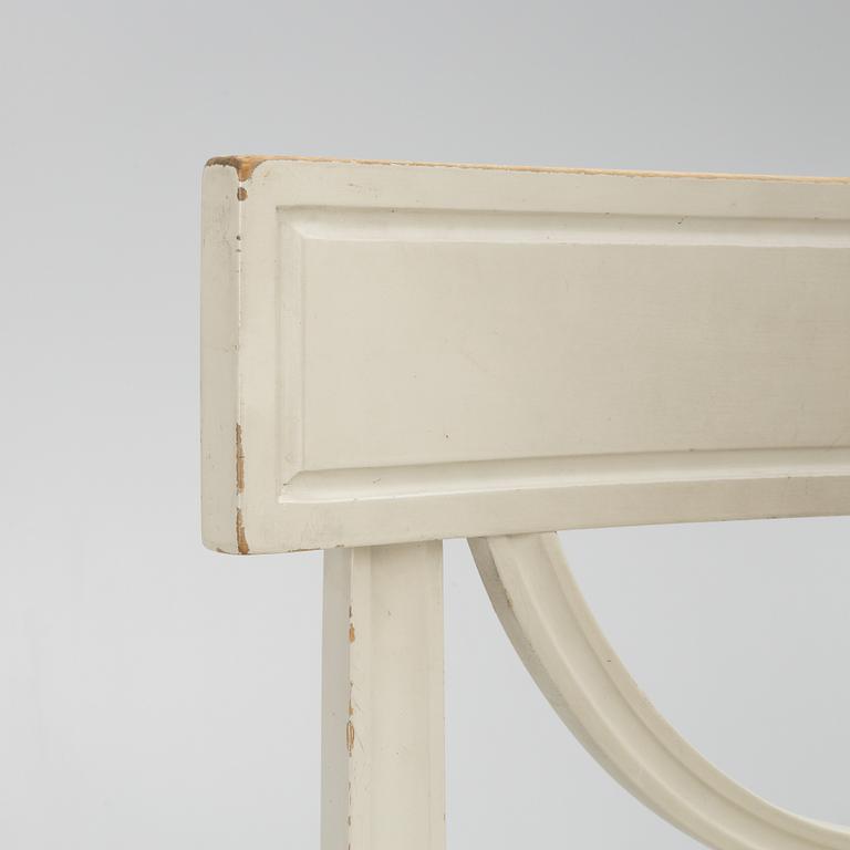 Chairs, 6 pcs, Gustavian style, in the Bellman model, 20th century.