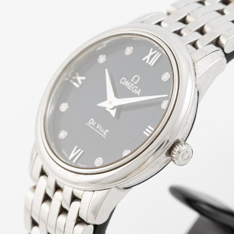 Omega, De Ville, Prestige, "Diamond Dial", wristwatch, 27.4 mm.