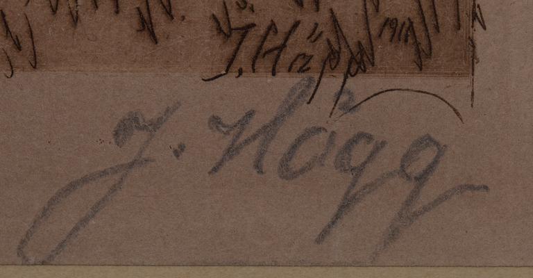 JACOB HÄGG, etsaus, signeerattu.