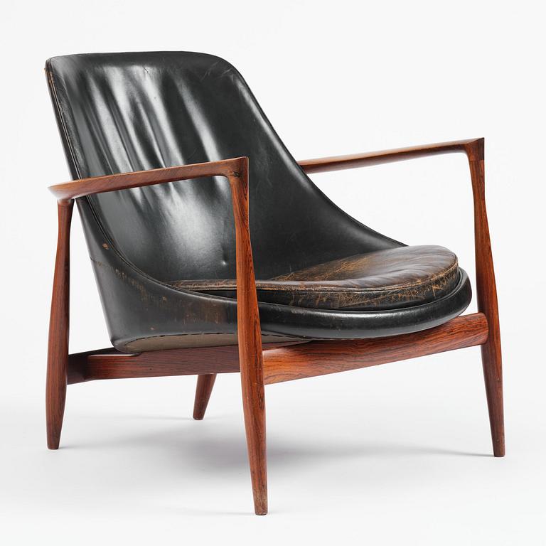 Ib Kofod-Larsen, a rosewood "Elizabeth" easy chair, cabinetmakers Christensen & Larsen, Denmark, 1950s-60s.
