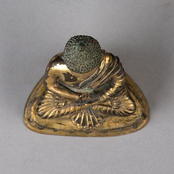 BUDDHA, mässing, Tibet, 1900-talets första hälft.