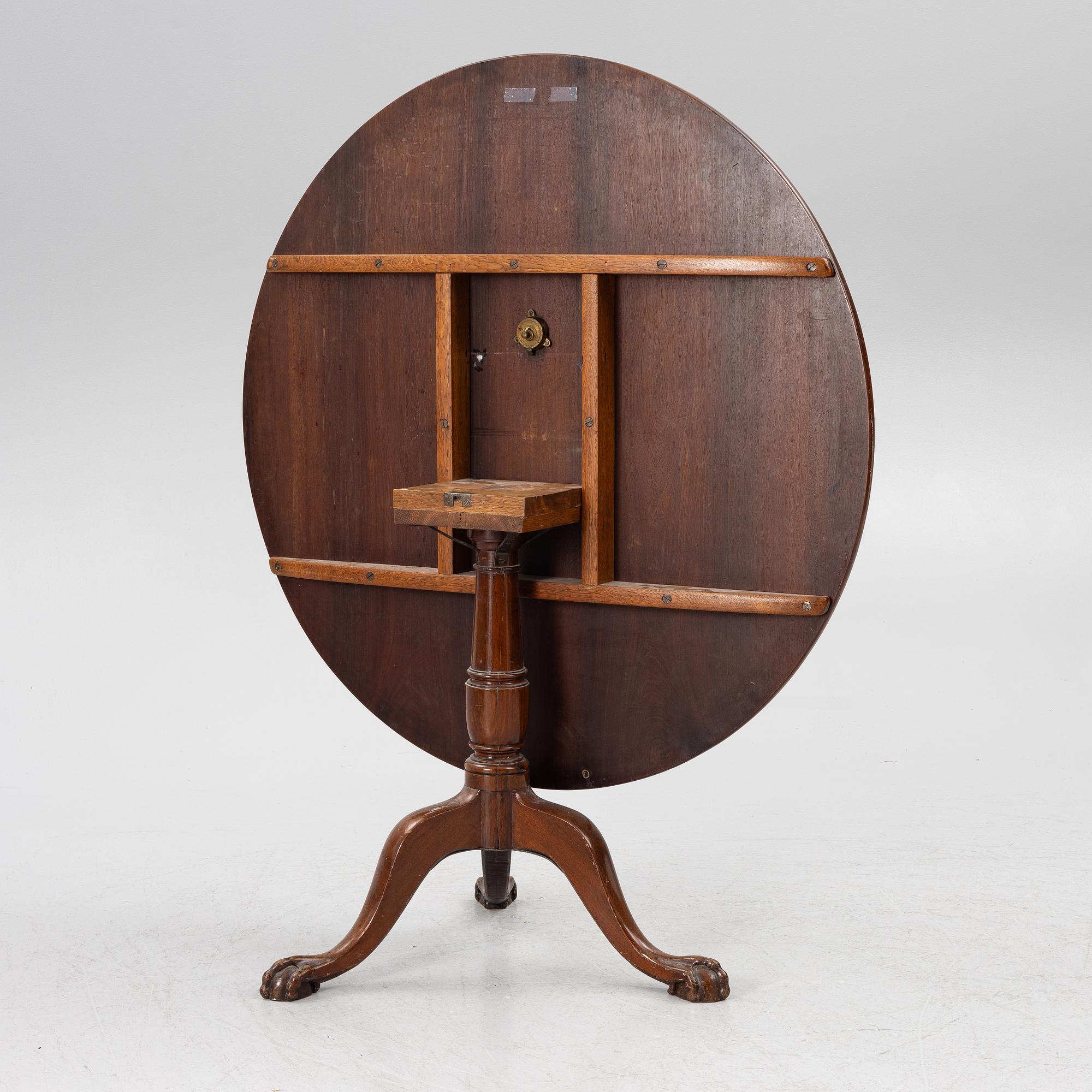 A folding table, England, late 19th Century.