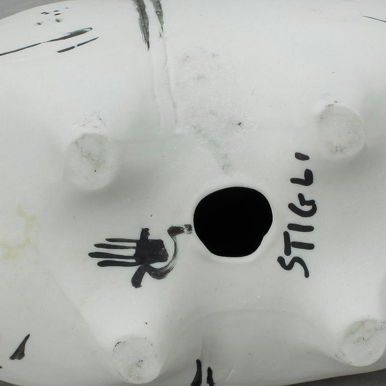 FIGURIN, stengods, "Springare", Stig Lindberg, Gustavsbergs studio, tillverkad mellan 1952-1972.