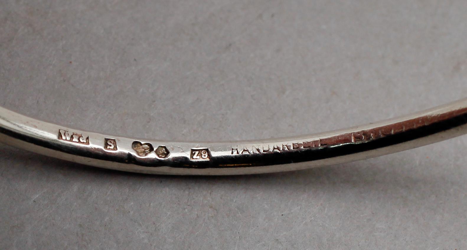 ARMBAND, silver, Stigbert, Stockholm 1974, vikt 16 g.