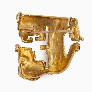 Björn Weckström, brooch, “Dinosaur”, 14K gold, Lapponia 1974.