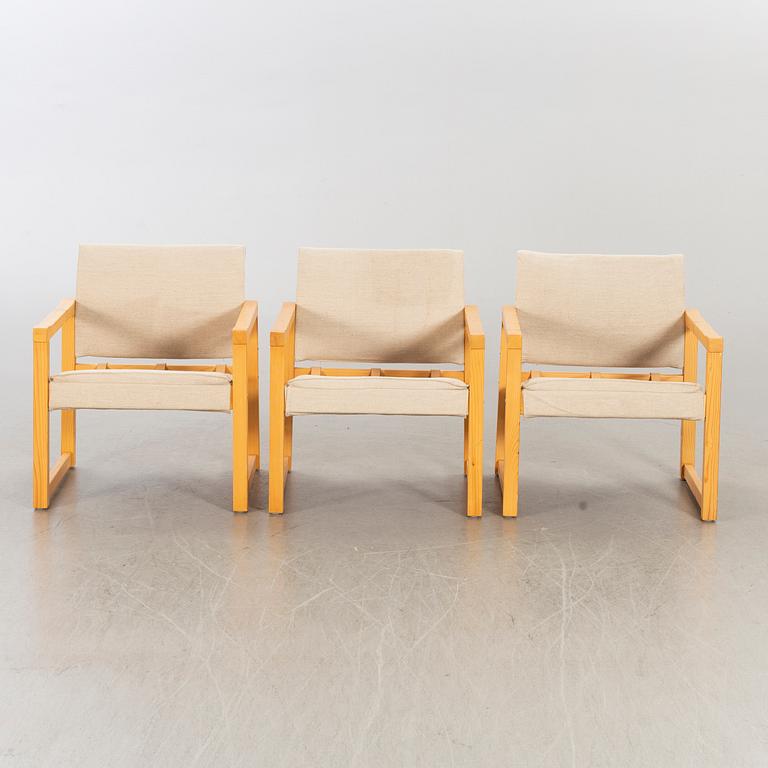 KARIN MOBRING, 3 EASY CHAIRS "DIANA" FOR IKEA.