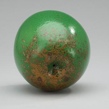 A Hans Hedberg faience apple, Biot, France.