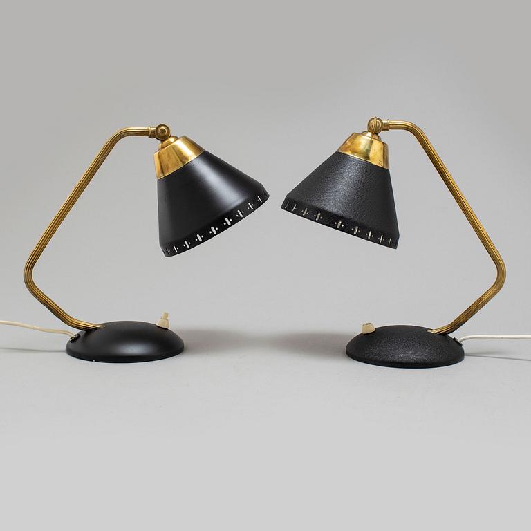 TABLE LAMPS, a pair, EWÅ, 1950s / 60s.