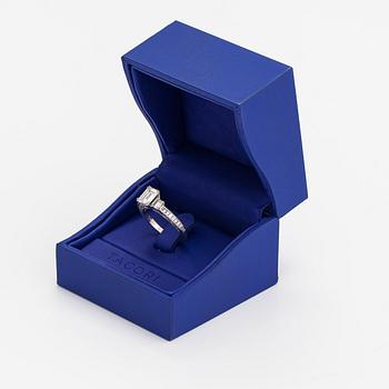 Sormus, 18K valkokultaa, timantteja n. 1.71 ct yht. Tacori. GIA -todistuksella.