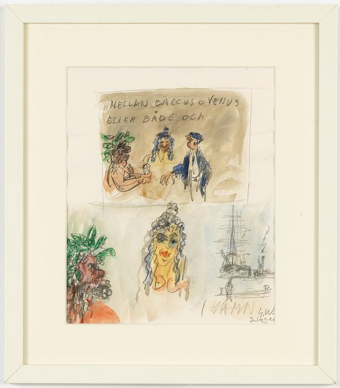 Gösta Werner, "Mellan Baccus o Venus eller både och".