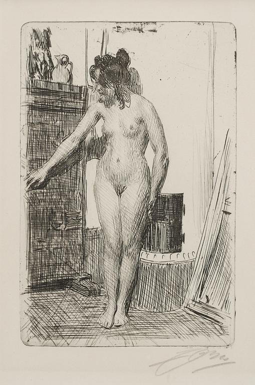 Anders Zorn, "Vid kakelugnen".