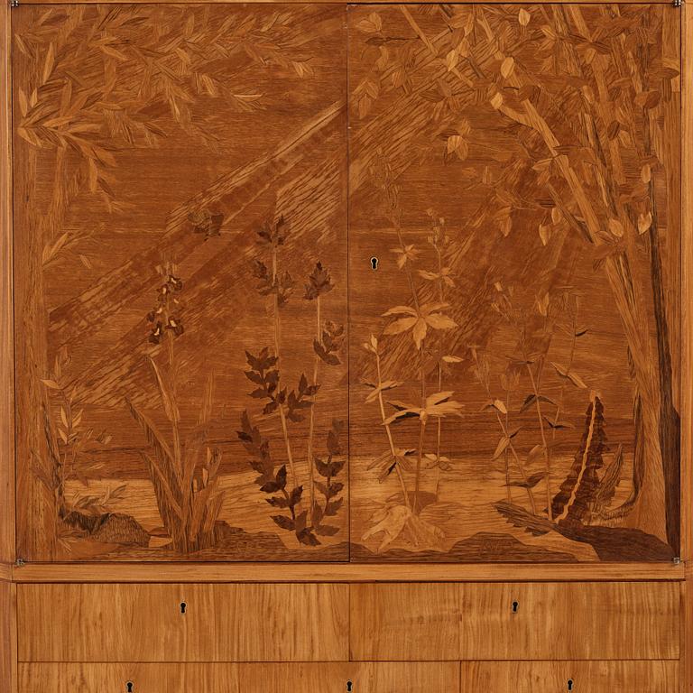 Carl Malmsten, a Swedish Modern cabinet on stand, a journeyman's masterpiece by Sven-Erik Fryklund, Sweden 1942.