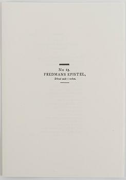 Peter Dahl, "Carl Michael Bellman: Fredmans Epistlar".