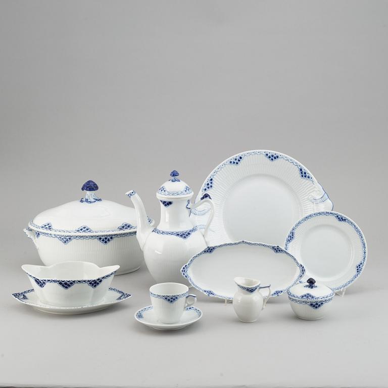 Royal Copenhagen, 28 pieces, porcelain, "Princess", Denmark, 1922-1999.