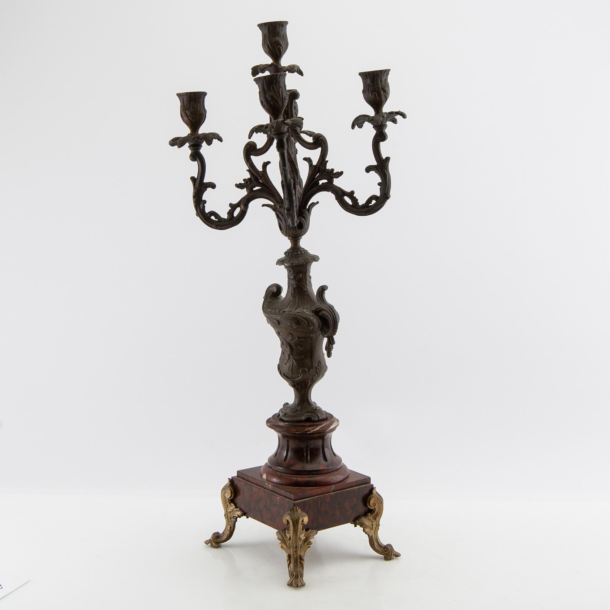 Candelabrum Louis XV style, circa 1900.
