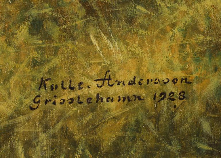 KARL "XYLOGRAFEN" ANDERSSON, olja på duk, signerad och daterad 1928.