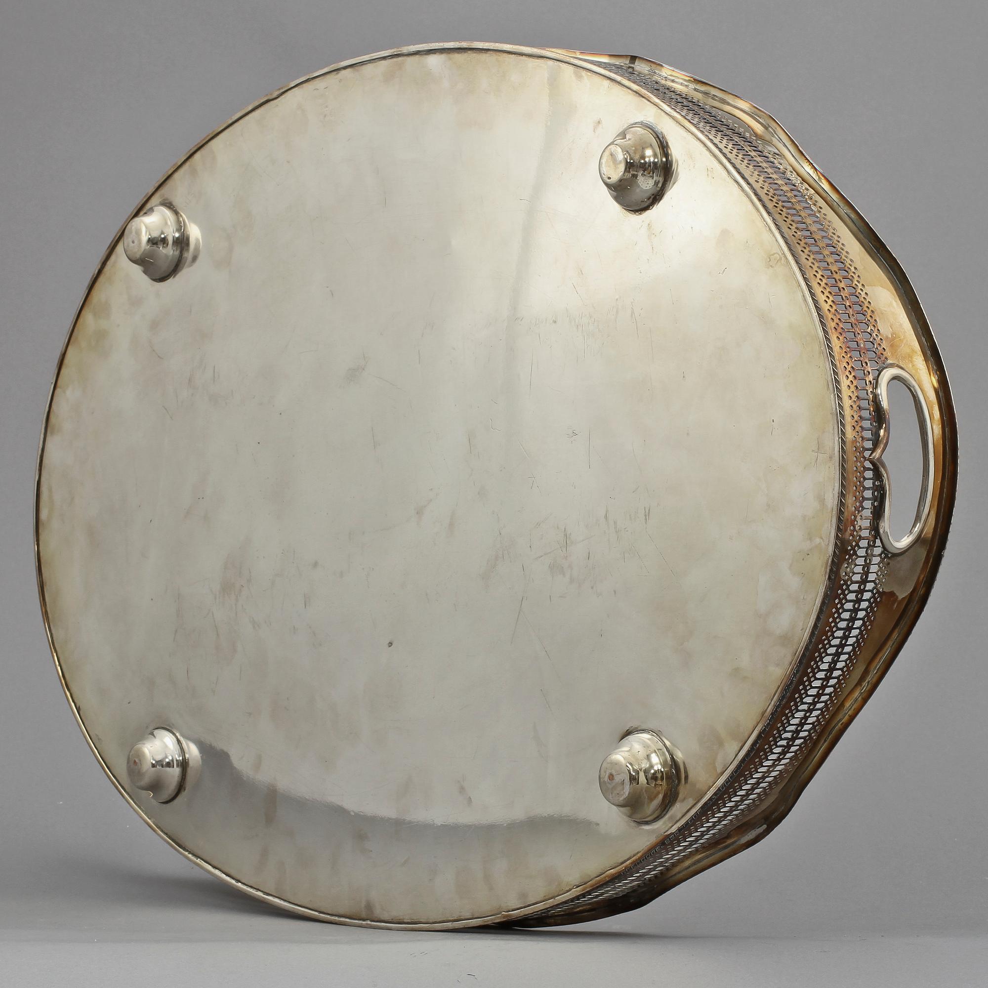 SERVERINGSBRICKA, nysilver, 1900-tal.