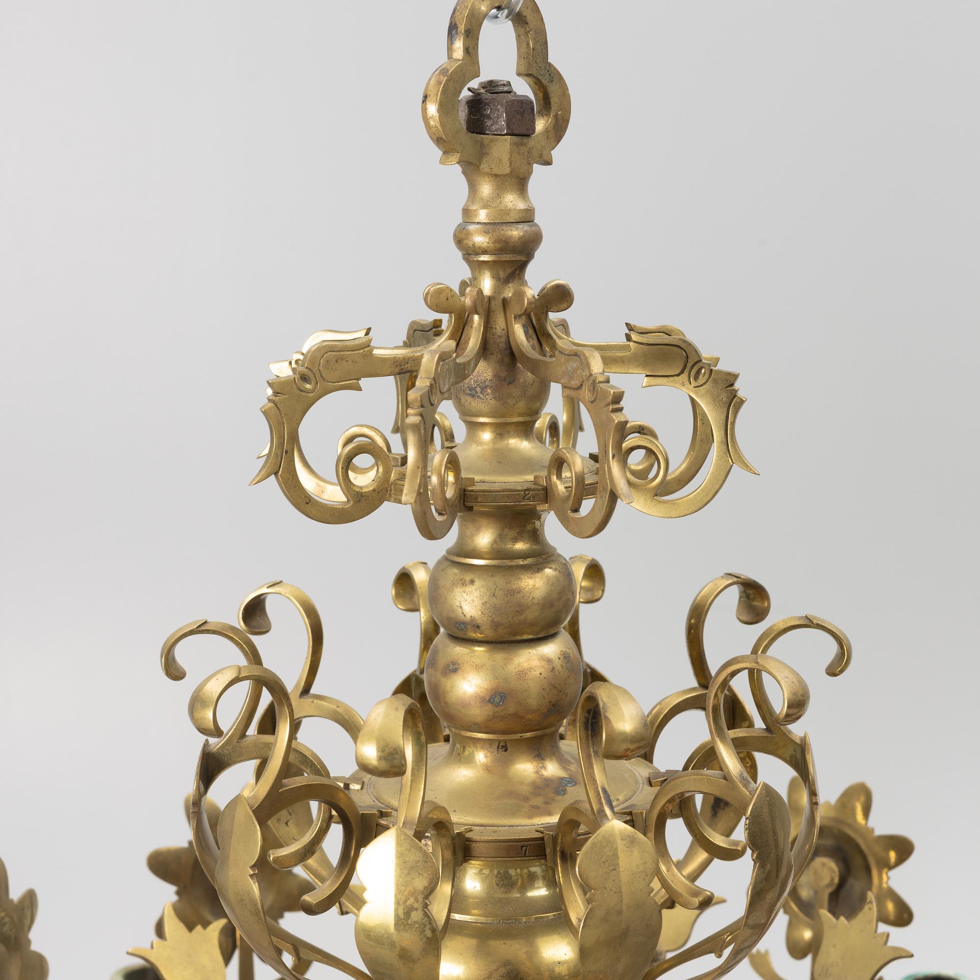 Chandelier, Baroque style, early 20th century.