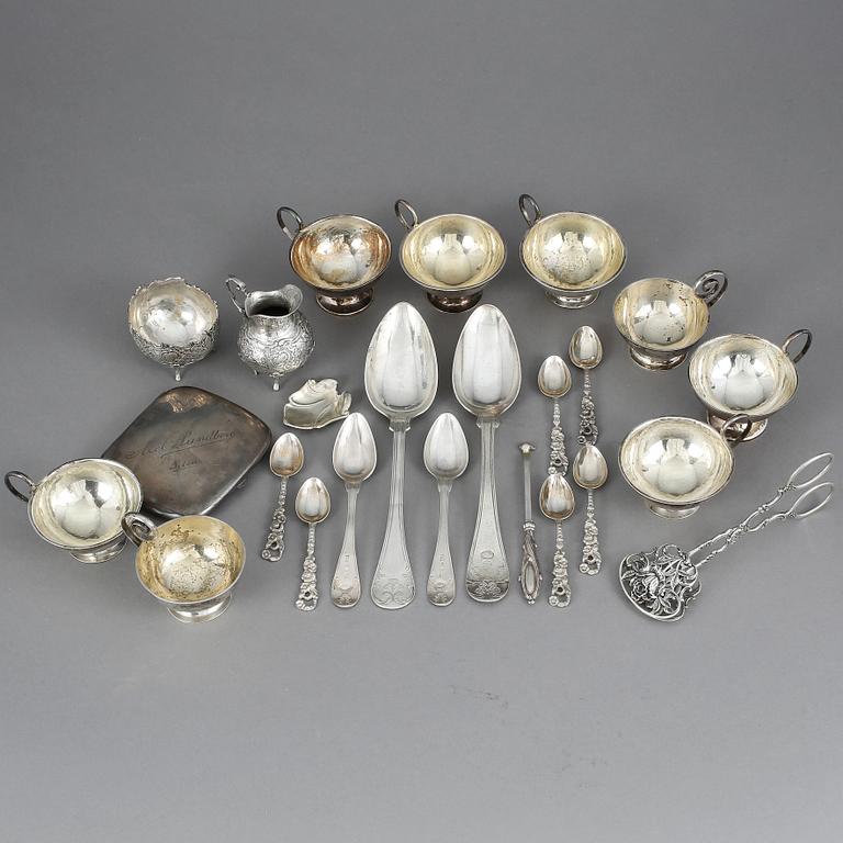 PARTI SILVER, 23 delar, bla Ceson, Göteborg 1947. Vikt ca 787 gram.