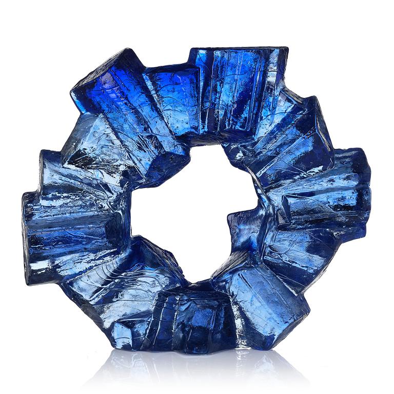 Edvin Öhrström, "Korona", a cast glass sculpture, Lindshammar Glassworks, 1970s.