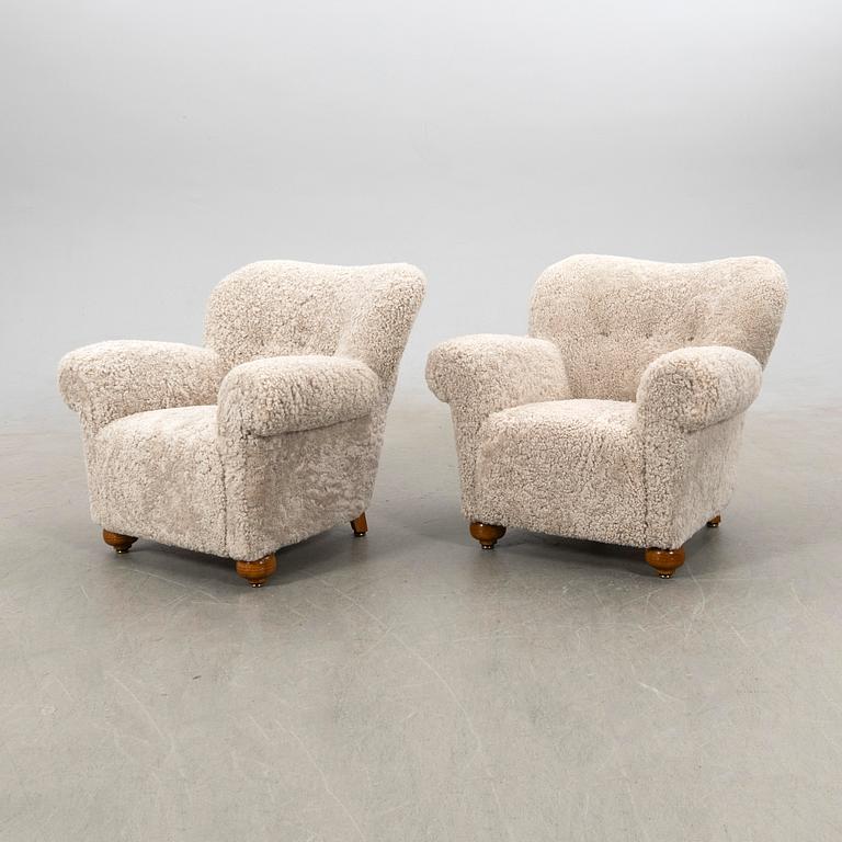 Armchairs, a pair, Swedish Modern, 1940s.