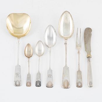 Cutlery, 17 pieces, silver, including Osuusliike Kultaseppä, Turku, Finland 1930.