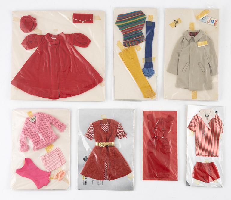 Mattel, Barbie och Ken samt kläder och accessoarer, 1960-tal.