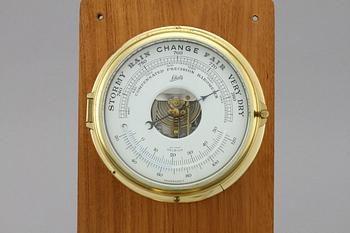 SKEPPSUR samt BAROMETER, mässing, Schatz, 1900-tal.