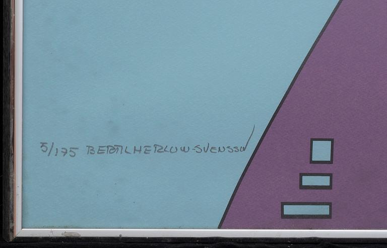 BERTIL HERLOW SVENSSON, färglitografier, 4 st, signerade och numrerade 5/175.