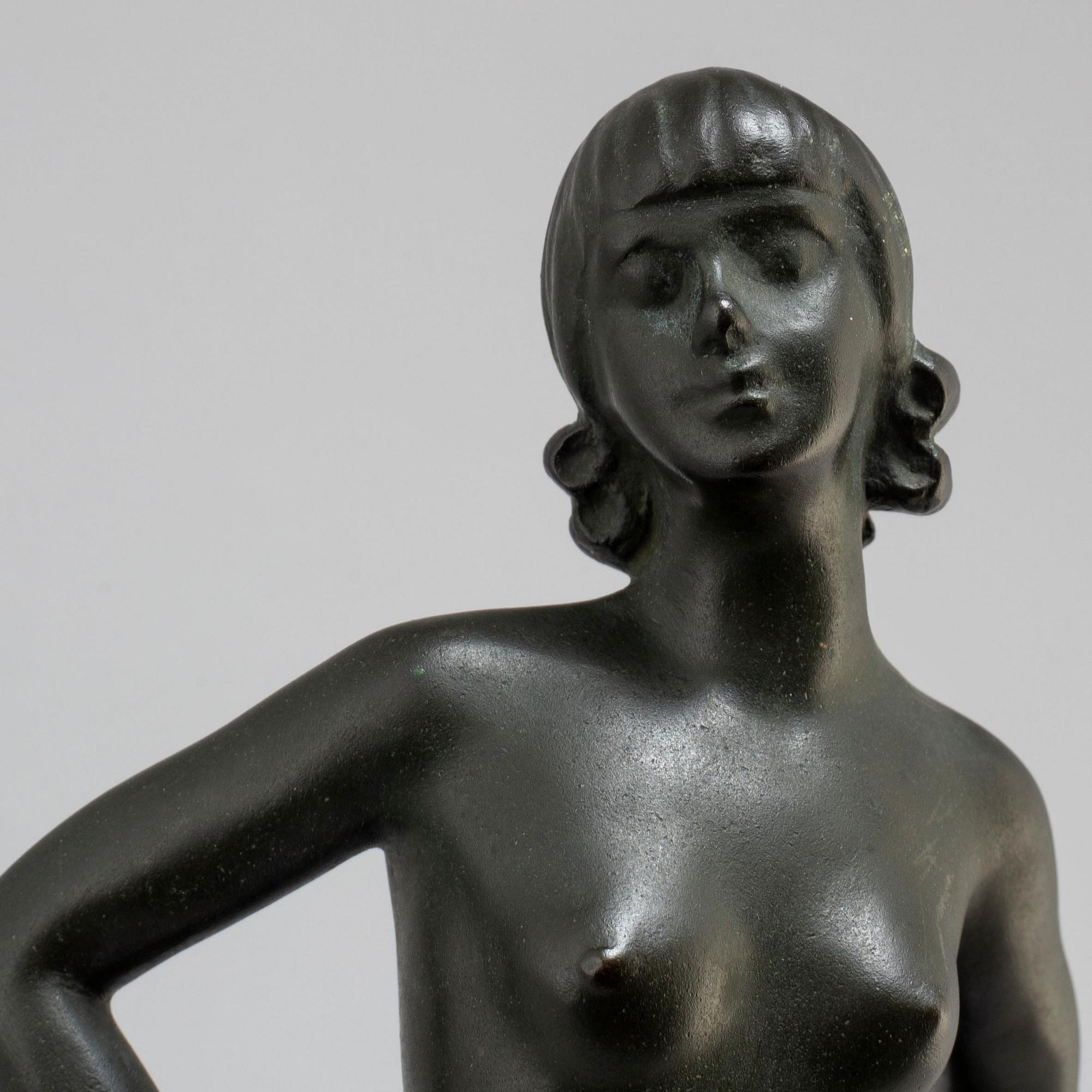 CARIN NILSON, Sculpture, bronze. Signed and with foundry mark. H: 39 cm.