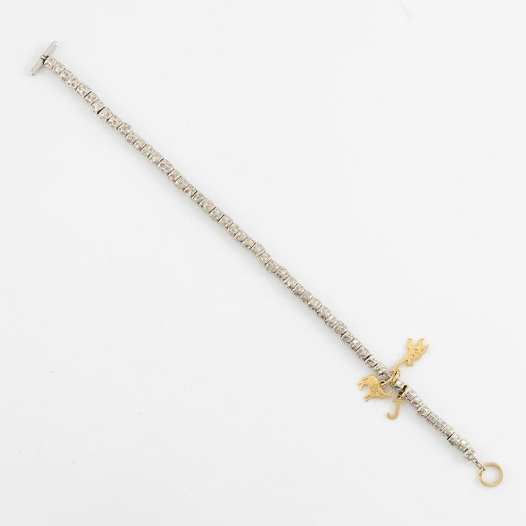 Pomellato, bracelet, "Dodo", silver with gold charms.