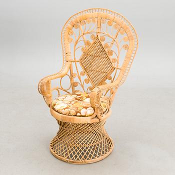 A rattan peacock chair, the latter half of the 20th century.