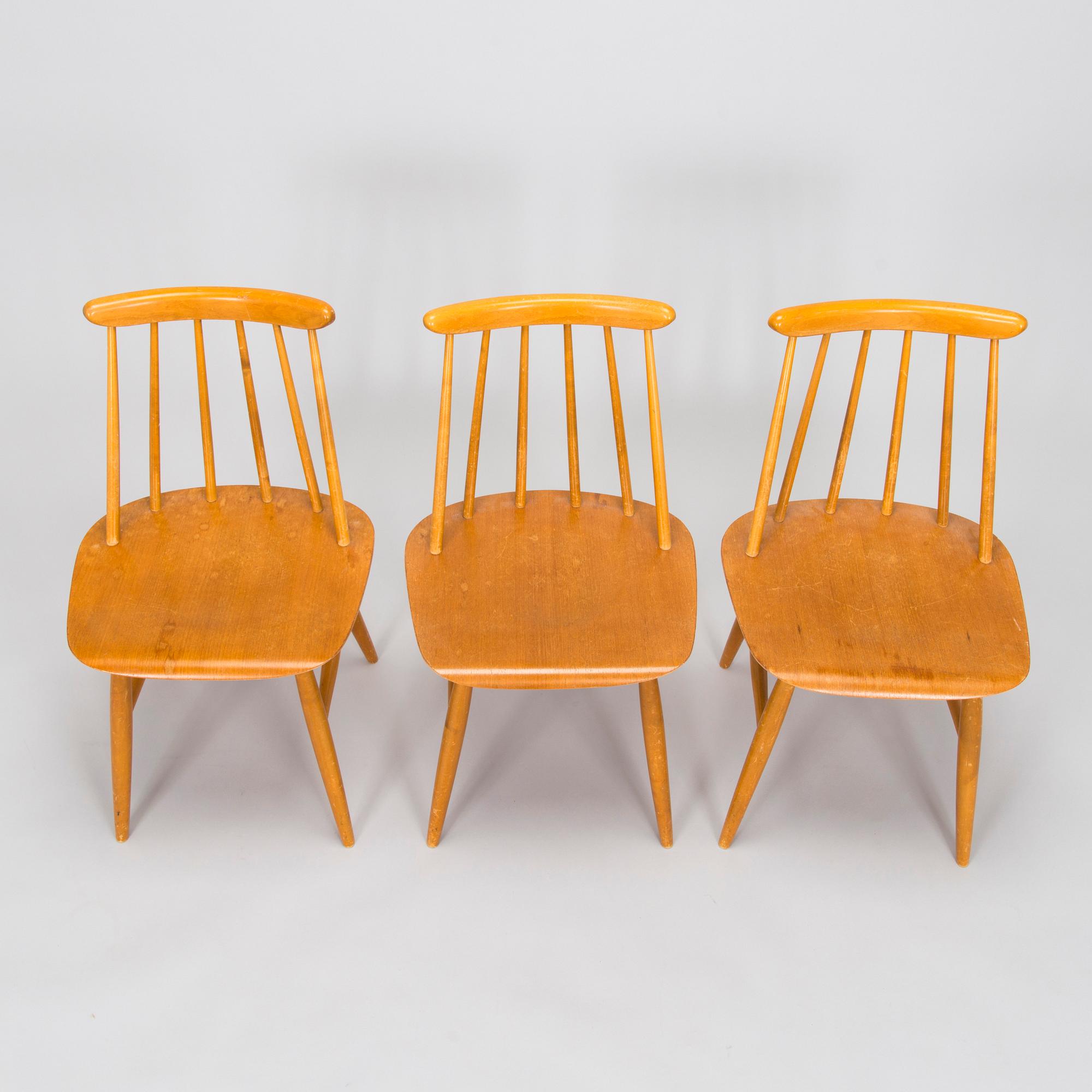 Ilmari Tapiovaara, tuoleja, 3 kpl, "Fanetti" Edsbyverken, 1960-luku.