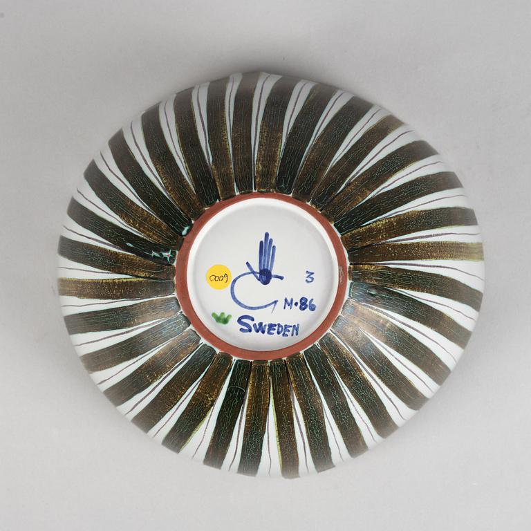 Stig Lindberg, skål, fajans, Gustavsbergs studio 1940-50-tal.