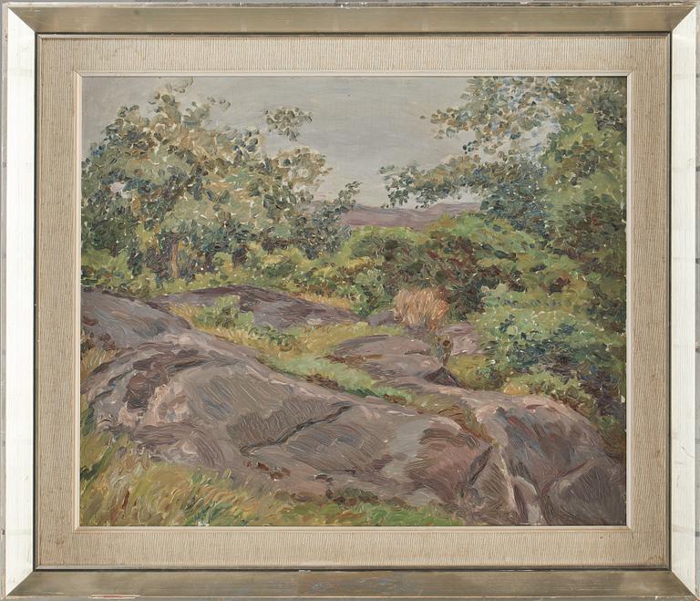 SIGFRID ULLMAN, tillskriven, olja på pannå, ej signerad.