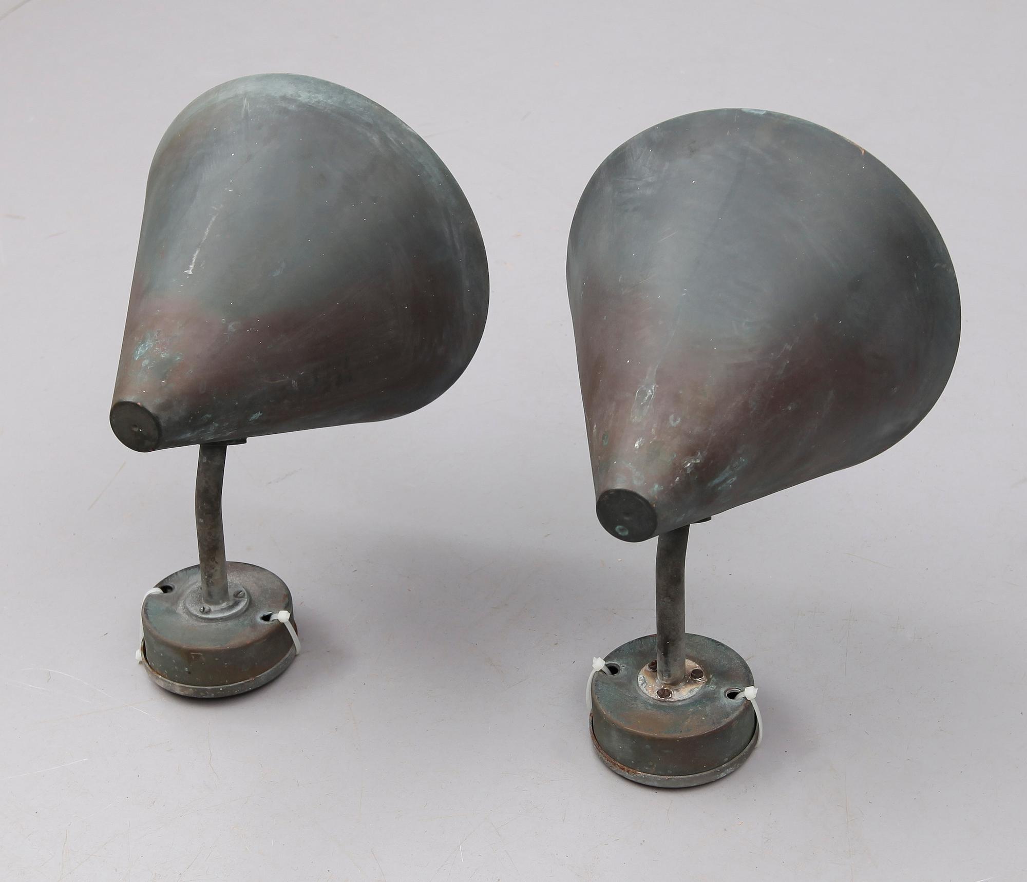 YTTERBELYSNINGAR, 2 st, koppar, "Tratten", Hans Agne Jakobsson, Markaryd.