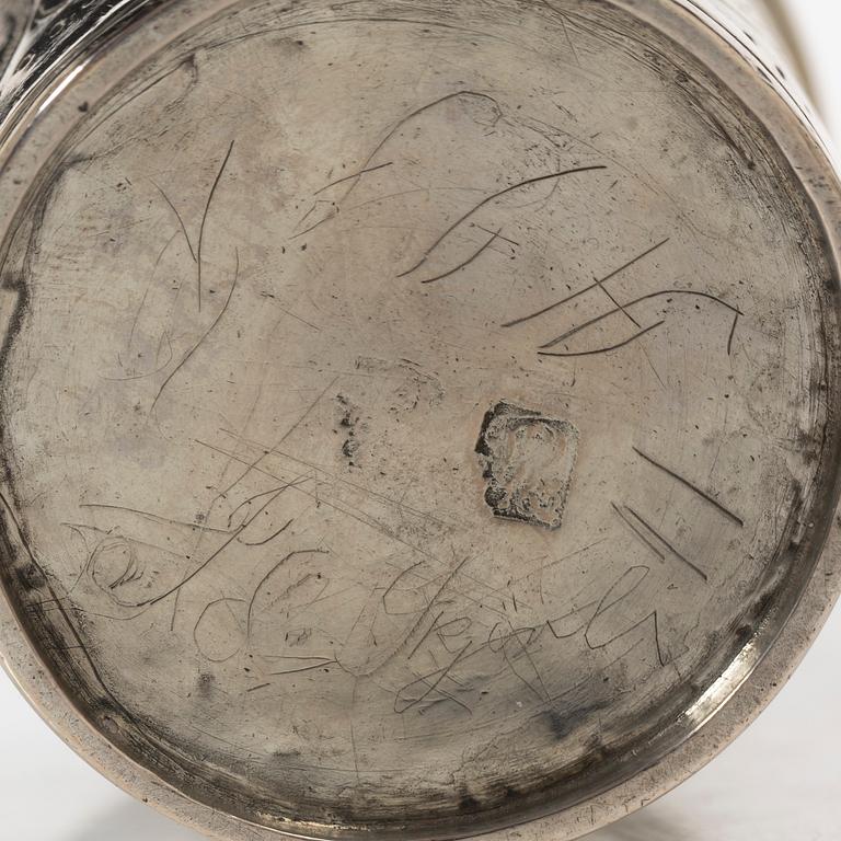 Johan Peter Olsen Rust, bägare, silver, Trondheim, Norge 1762.
