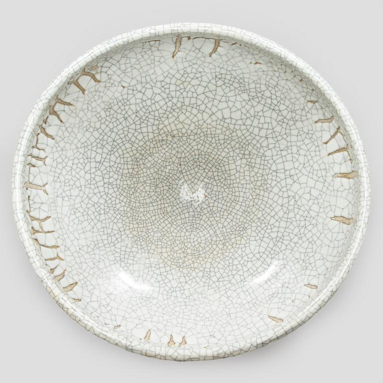 Friedl Holzer-Kjellberg, A stoneware floor bowl, signed ARABIA -F.H.Kj.- 50.