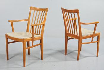 KARMSTOLAR, ett par, "Herrgården", Carl Malmsten, Bodafors, 1900-talets andra hälft.