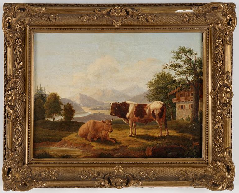 Bernhard Plockhorst, attributed to, oil on canvas, signed.