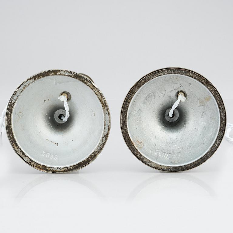 Harald Notini, bordslampor 1 par, modell "6891", Arvid Böhlmarks Lampfabrik, 1920-tal.