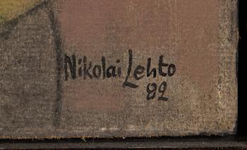 NIKOLAI LEHTO, öljy levylle, signeerattu ja päivätty -82.