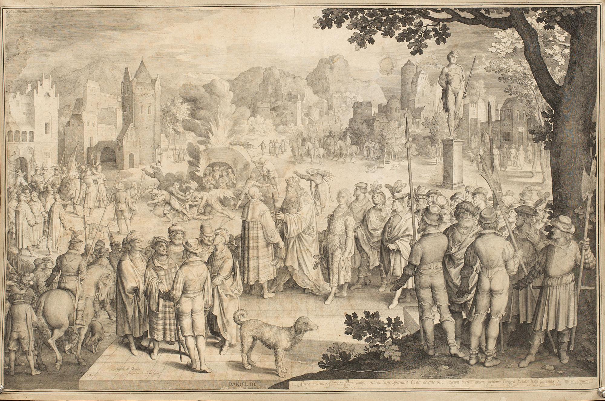 NICOLAES DE BRUYN, after, two,  copper engraving.