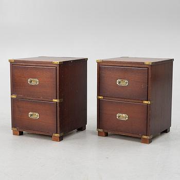 Bedside tables, a pair, second half of the 20th century.