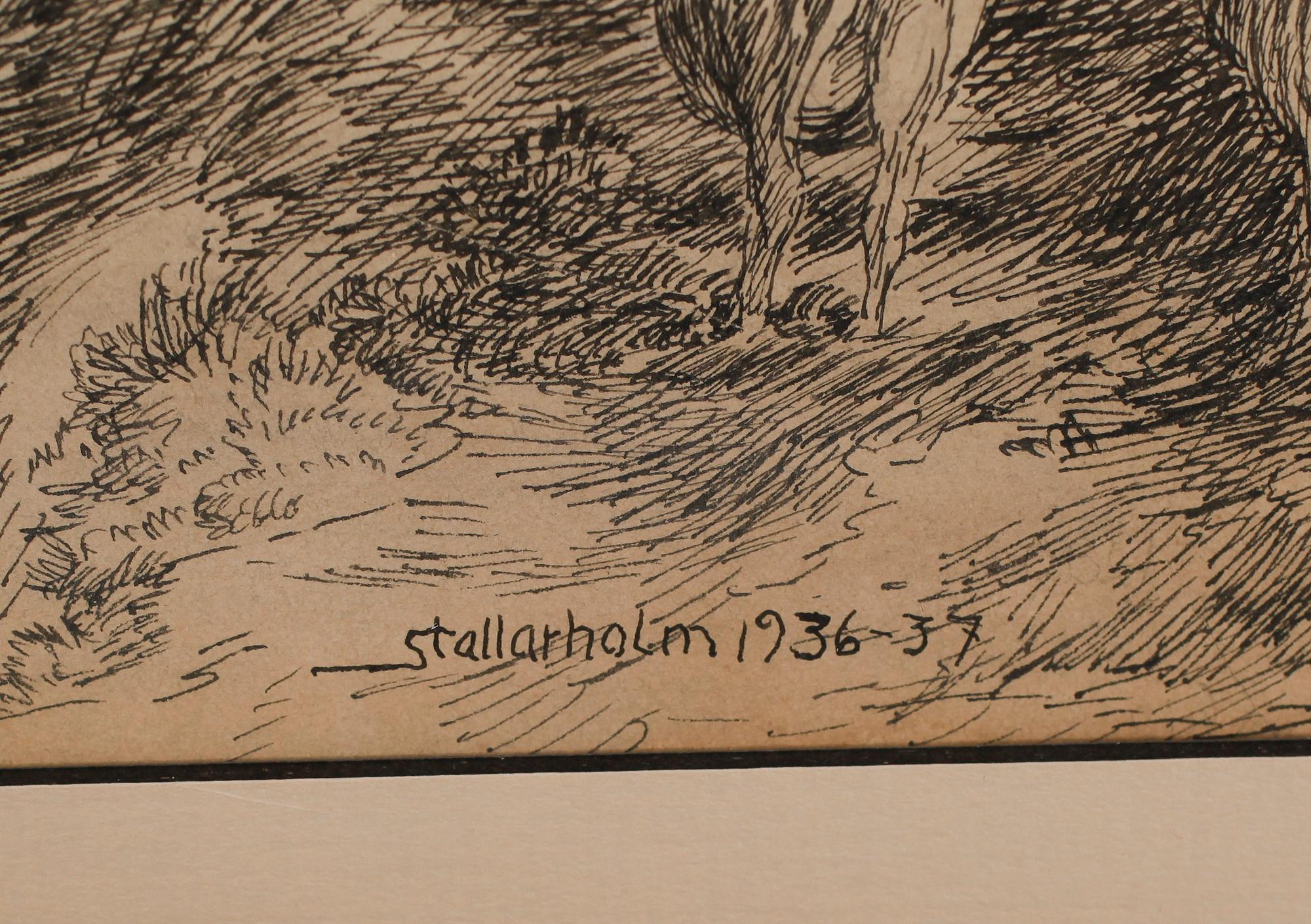 UNO STALLARHOLM, tusch, signerad och daterad 1936-37.