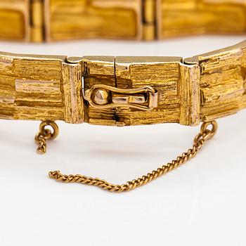 Björn Weckström, A 14K gold bracelet "Cascade". Lapponia 1973.