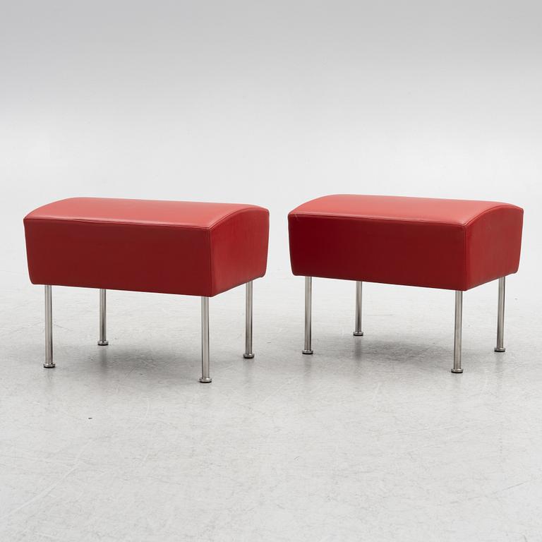 Gunilla Allard, a pair of armchairs with footstools, 'Cinema', Lammhults.
