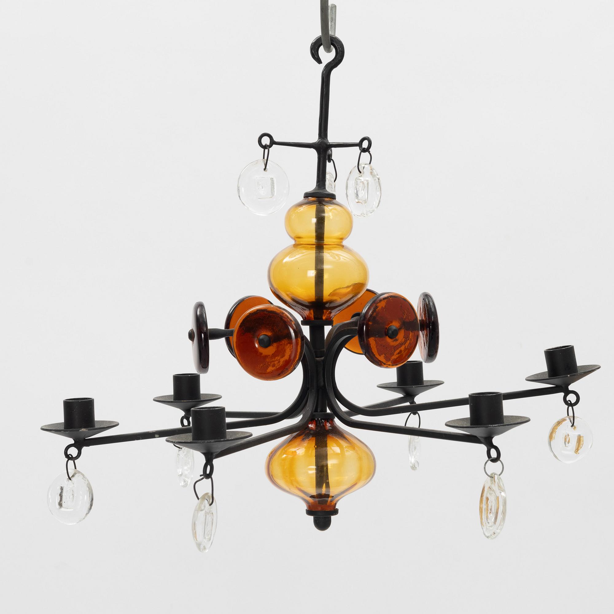Erik Höglund, a chandelier, Boda Smide, second half of the 20th Century.