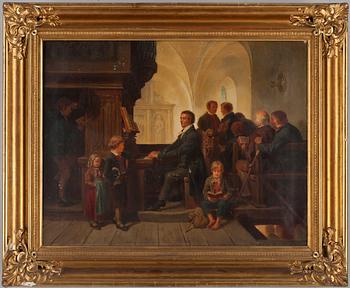 OKÄND KONSTNÄR, olja på duk, 1800-tal.