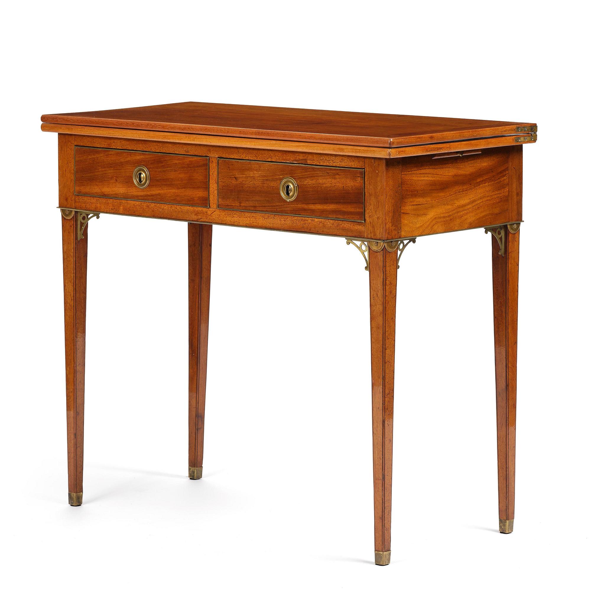 A late Gustavian mahogany games table, presumably by A. Nordström (Journeyman at G. Iwersson 1806-09).